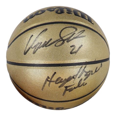 Dominique Wilkins Signed Gold Edition NBA Basketball Inscribed Human