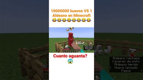 10000000 Huevos VS 1 Aldeano En Minecraft YouTube