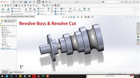 How To Use Revolve Boss And Revolve Cut Feature In Solidworks