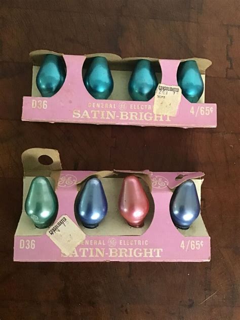 Vintage Christmas Satin Bright Ge C7 Bulbs Ge Vintage Christmas Mid