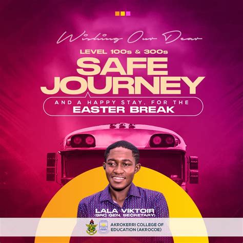 Flyer Of Safe Journey Wish From Lala Designed By Oppomence Graphics