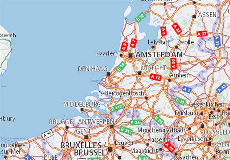 Map of Zuid-Holland - Michelin Zuid-Holland map - ViaMichelin