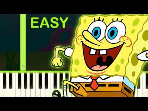 GRASS SKIRT CHASE Spongebob Squarepants EASY Piano Tutorial YouTube