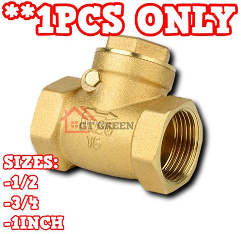 Pcs Female Thread Brass Non Return Swing Check Valve