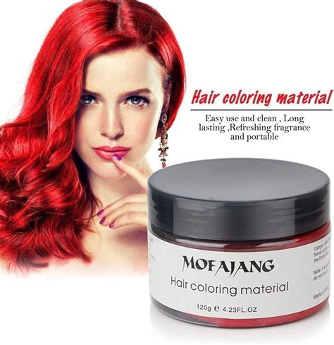 Mofajang Hair Wax Color Styling Cream Mud Natural Hairstyle Color Pomade Washable Temporary