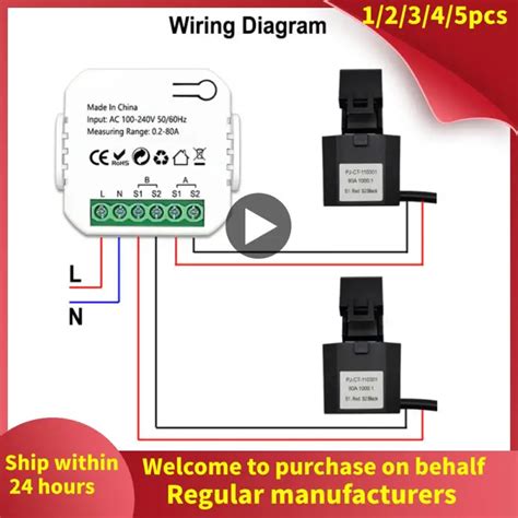 Tuya Smart Way Wifi Energy Meter Bidirection Channel With Clamp