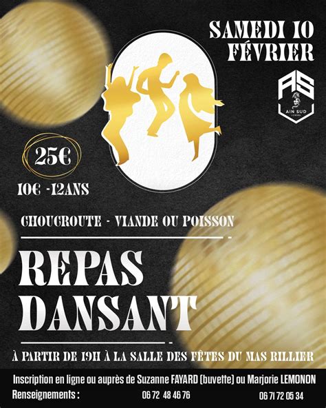 Ain Sud Vie du club Repas dansant 10 février 2024