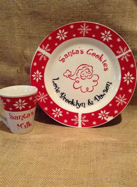 Personalized Santa S Cookies Plate And By Onestopvalleyshoppe