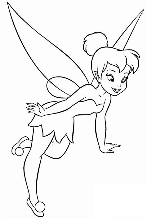 Divertido Tinkerbell Para Colorear Imprimir E Dibujar Coloringonly