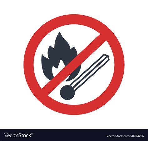 No Naked Flame Symbol Royalty Free Vector Image