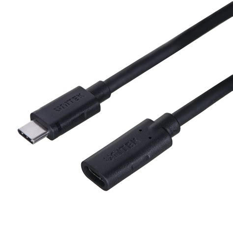 Unitek EXTENSION USB 3 2 Cable USB C male USB C female Μαύρο 1 5m