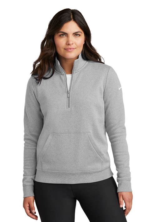 Nike Women S Club Fleece Sleeve Swoosh 1 2 Zip Product Online Apparel Market