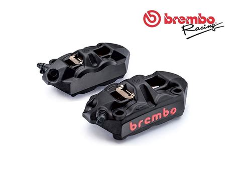 220A39750 KIT PINZE FRENO M4 NERE BREMBO RACING 108MM SET PASTIGLIE