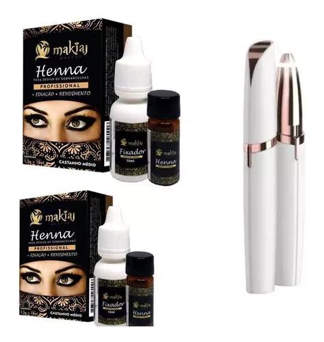 Kit De Piezas De Henna Para Cejas De Color Marr N Medio Y Depiladora