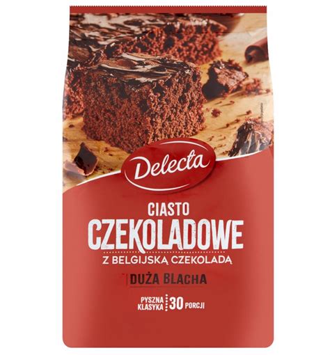 Delecta Duża Blacha Ciasto czekoladowe z belgijską czekoladą mieszanka