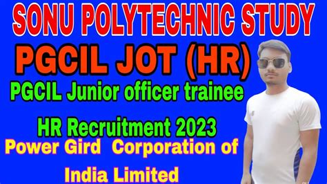 PGCIL Junior Officer Trainee HR Online Form 2023 Diploma B Tech Leet