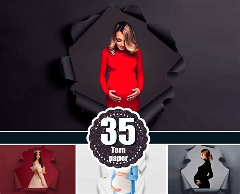 30 Ripped Paper Overlay, Ripped Paper Backdrops, Maternity Overlay ...