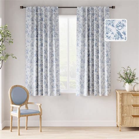 Amazon Jinchan Blackout Floral Curtains Inch Length