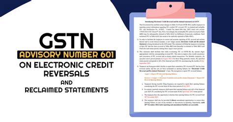 Electronic Credit Reversal And Re Claimed Statement New Report Itc