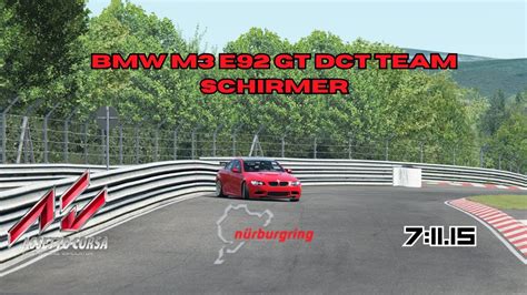 Bmw M3 E92 Gt Dct Team Schirmer 129 71115 Nurburgring Tourist