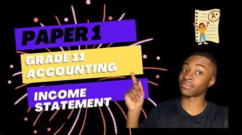 Grade 11 Accounting November 2022 Paper 1 Income Statement Youtube