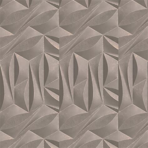 3D Effect Geo By Metropolitan Stories Grey Mural Wallpaper Direct