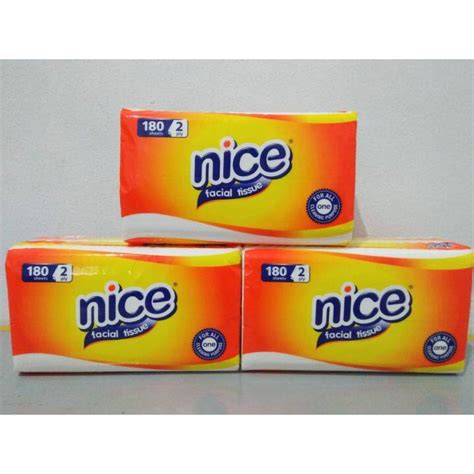 NICE FACIAL TISSUE 180 SHEETS TISU KERING LEMBUT TISU KERING WAJAH