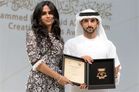 Princess Sheikha Al Thani Of Qatar L With Hamdan Bin Mohammed Al Maktoum Prince Of Dubai R