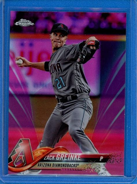 2018 Topps Chrome Pink Refractor Parallel 156 Zack Greinke Arizona