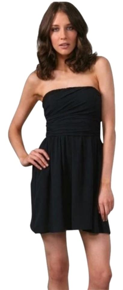 Theory Black Frederica Strapless Short Cocktail Dress Size 2 Xs Tradesy