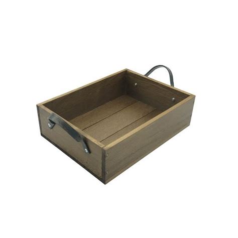 Looped Handle Rustic Brown Tray X X Table Service Solutions