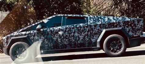 Tesla Cybertruck Spotted In New ‘pixel Camo Wrap Video • Iphone In