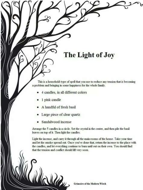 Joy Spell Wiccan Rituals Wicca Candles Witch Herbs