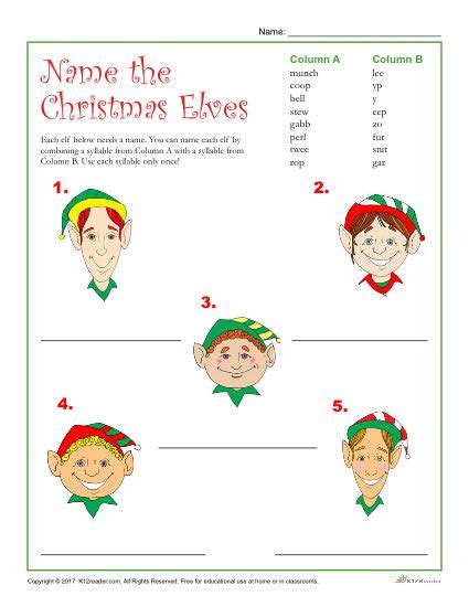 Elf Activities Worksheets Fun With Mama Worksheets Library