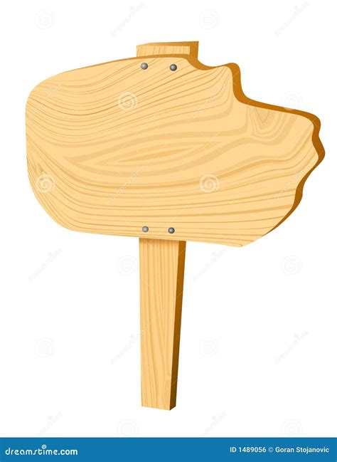 Vector Blank Wood Sign Royalty Free Stock Image - Image: 1489056