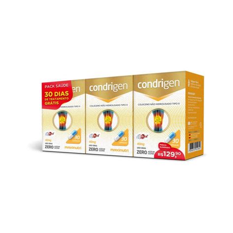 Kit 3 Condrigen 40mg 3x 30 cáps Colágeno Tipo 2 MaxiNutri Submarino