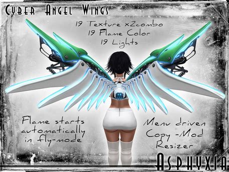 Second Life Marketplace - Asphyxia Cyber Angel Wings