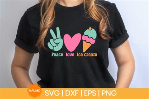 Peace Love Ice Cream Summer Svg Quote Crella