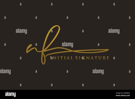 NF Letter Signature Logo Template Elegant Design Logo Hand Drawn