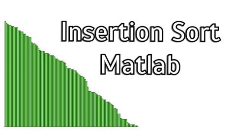 Sorting Algorithms Insertion Sort Matlab Youtube