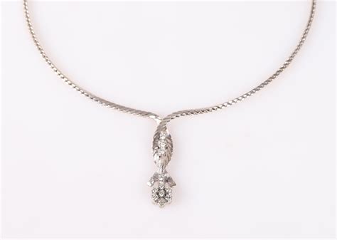 Brillant Collier zus 0 35 ct graviert Schmuck und Uhren Frühjahrs