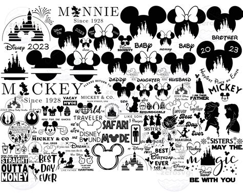 Disney SVG Bundle - 128+ file Disney bundle SVG, EPS, PNG, DXF for Cri ...