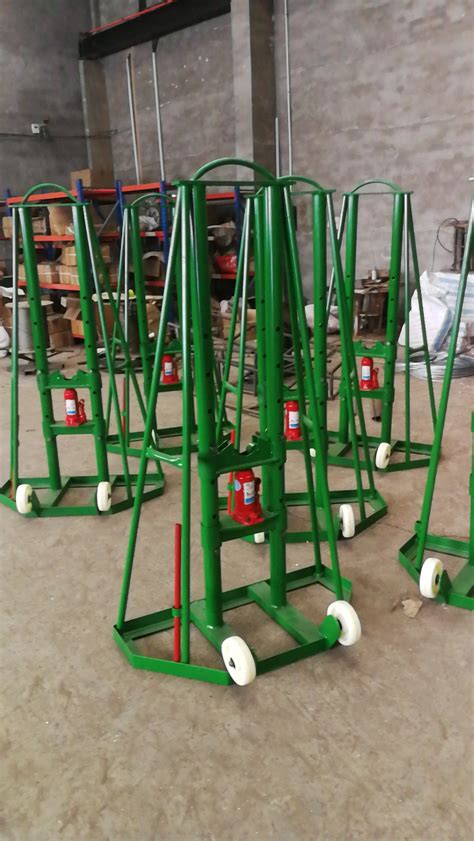 Heavy Load Cable Drum Jack Hydraulic Stringing Equipment Grounding