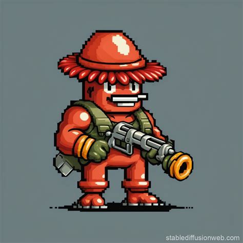 Pixel Art Metal Slug Chili Pepper Stable Diffusion Online