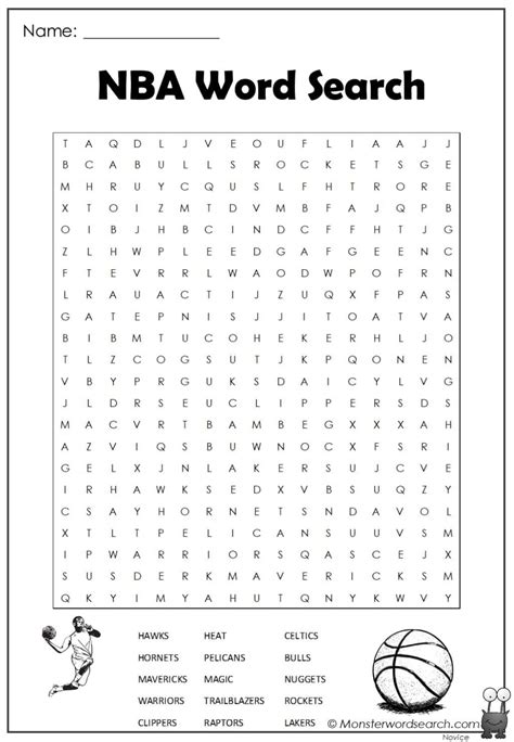 Nba Word Search Logo Quiz Word Search Puzzles Printables Team Word