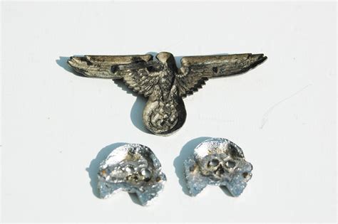 Reproduction German WWII SS Cap Eagle And Panzer Skulls Relics Of The