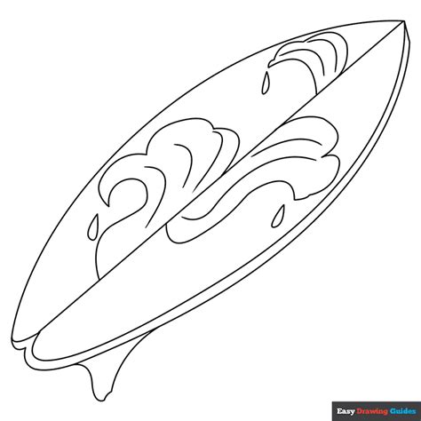 Printable Surfboard Coloring Pages