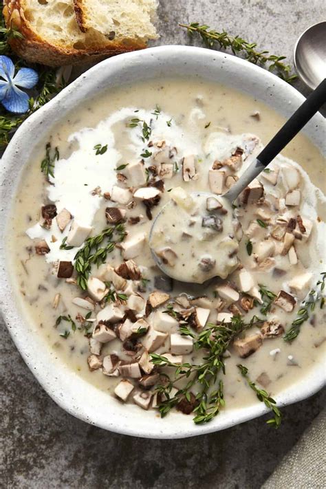 Creamy Mushroom Soup Recipe - Food Dolls