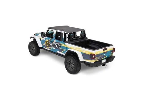 Bestop Jeep Gladiator Header Extended Safari Style Bikini Top Black