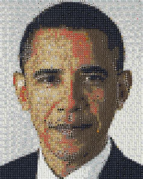 Keyboard Key Pixel Portrait Mosaic Portrait Keyboard Keys Civil